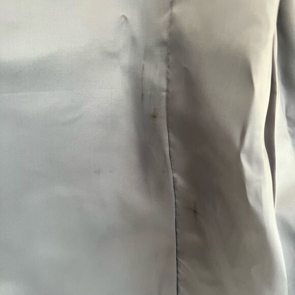 Maxene Couture New York Women’s Genuine Leather Silver Grey Jacket Size 20 NWT - Picture 5 of 12